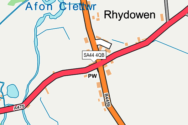 SA44 4QB map - OS OpenMap – Local (Ordnance Survey)