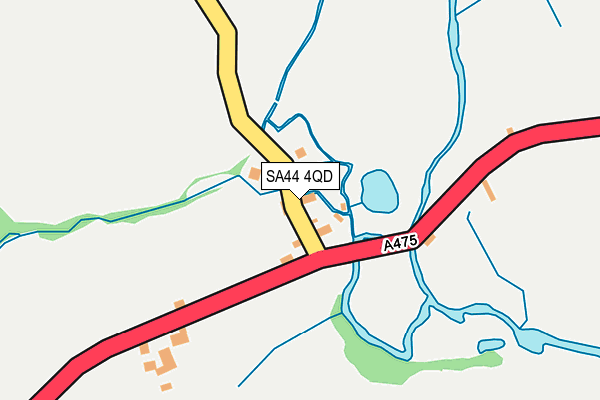 SA44 4QD map - OS OpenMap – Local (Ordnance Survey)