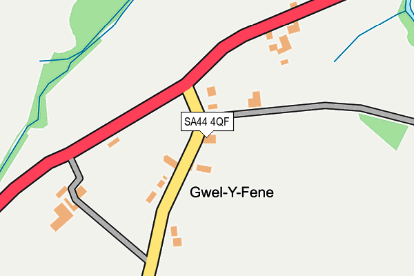 SA44 4QF map - OS OpenMap – Local (Ordnance Survey)