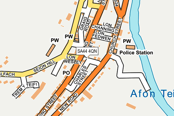 SA44 4QN map - OS OpenMap – Local (Ordnance Survey)
