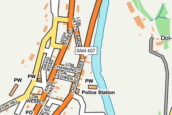 SA44 4QT map - OS OpenMap – Local (Ordnance Survey)