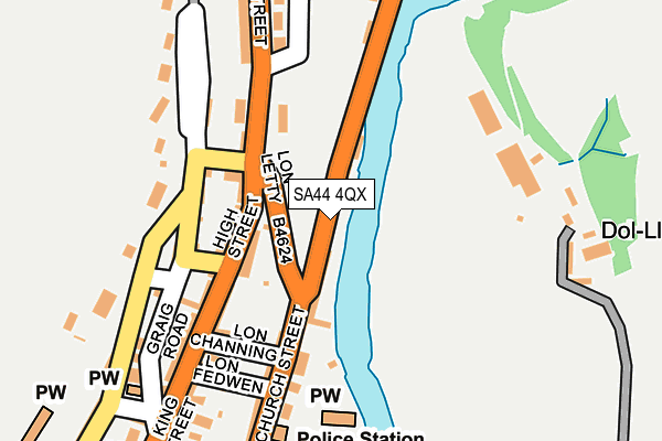 SA44 4QX map - OS OpenMap – Local (Ordnance Survey)