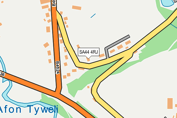 SA44 4RJ map - OS OpenMap – Local (Ordnance Survey)