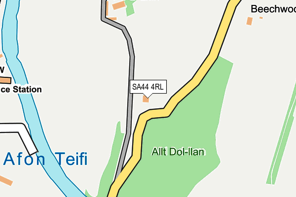 SA44 4RL map - OS OpenMap – Local (Ordnance Survey)