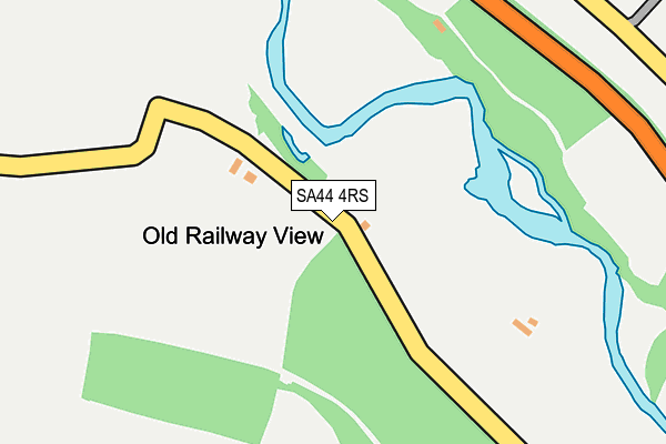 SA44 4RS map - OS OpenMap – Local (Ordnance Survey)