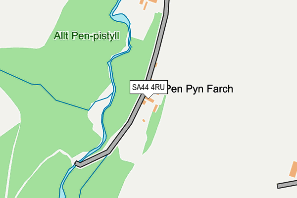 SA44 4RU map - OS OpenMap – Local (Ordnance Survey)