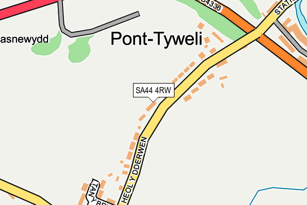 SA44 4RW map - OS OpenMap – Local (Ordnance Survey)