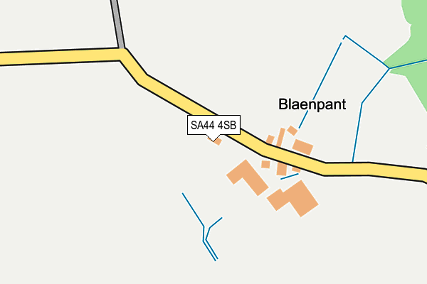 SA44 4SB map - OS OpenMap – Local (Ordnance Survey)