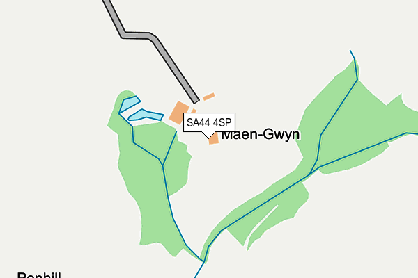 SA44 4SP map - OS OpenMap – Local (Ordnance Survey)