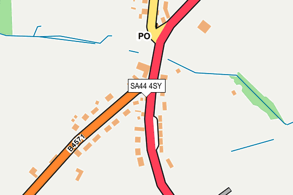 SA44 4SY map - OS OpenMap – Local (Ordnance Survey)