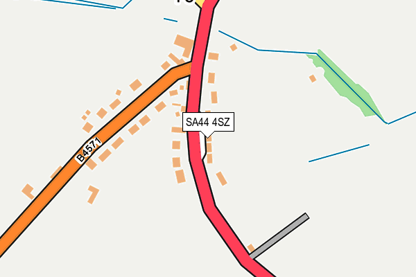 SA44 4SZ map - OS OpenMap – Local (Ordnance Survey)