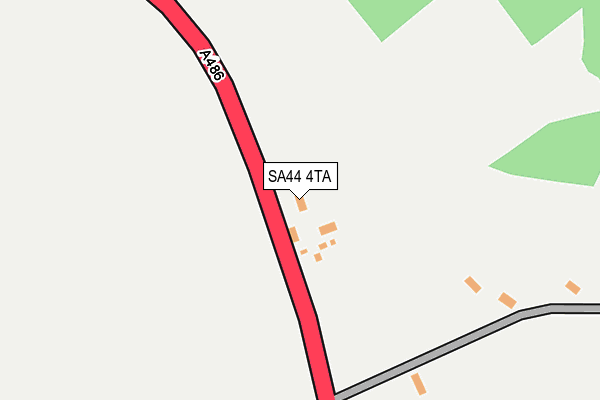 SA44 4TA map - OS OpenMap – Local (Ordnance Survey)