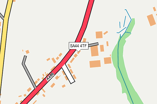 SA44 4TF map - OS OpenMap – Local (Ordnance Survey)