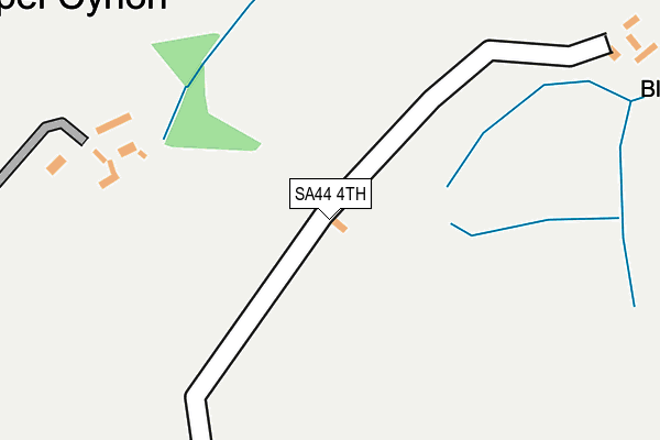 SA44 4TH map - OS OpenMap – Local (Ordnance Survey)