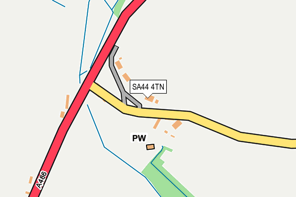 SA44 4TN map - OS OpenMap – Local (Ordnance Survey)