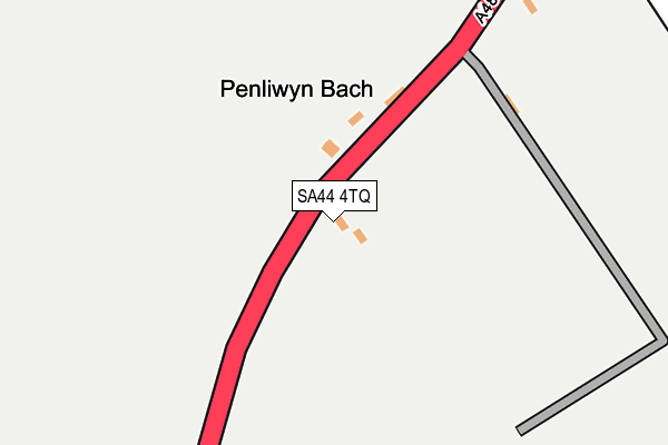 SA44 4TQ map - OS OpenMap – Local (Ordnance Survey)