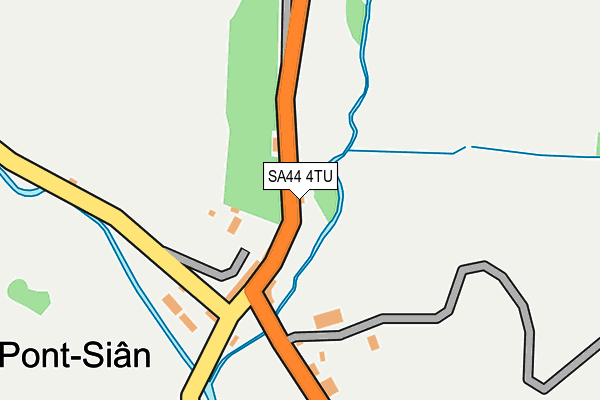 SA44 4TU map - OS OpenMap – Local (Ordnance Survey)