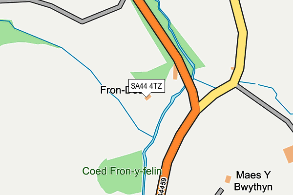 SA44 4TZ map - OS OpenMap – Local (Ordnance Survey)