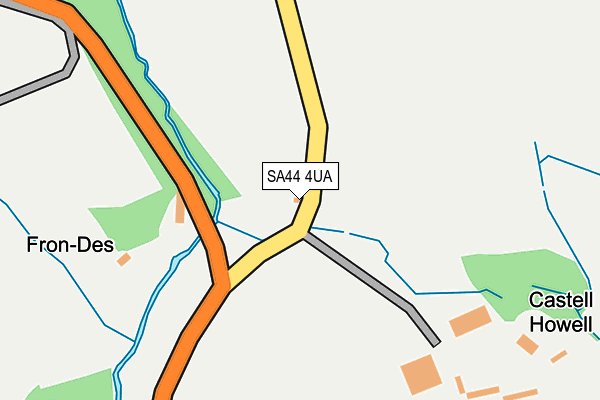 SA44 4UA map - OS OpenMap – Local (Ordnance Survey)