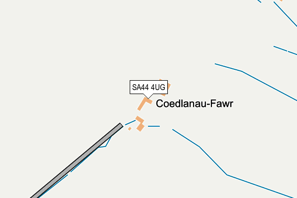 SA44 4UG map - OS OpenMap – Local (Ordnance Survey)
