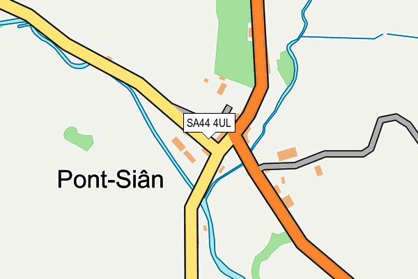 SA44 4UL map - OS OpenMap – Local (Ordnance Survey)