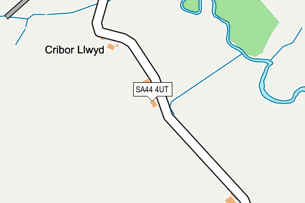 SA44 4UT map - OS OpenMap – Local (Ordnance Survey)