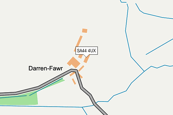 SA44 4UX map - OS OpenMap – Local (Ordnance Survey)