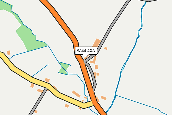 SA44 4XA map - OS OpenMap – Local (Ordnance Survey)