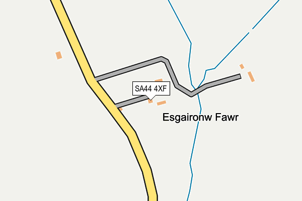 SA44 4XF map - OS OpenMap – Local (Ordnance Survey)