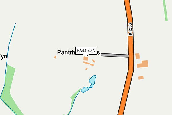 SA44 4XN map - OS OpenMap – Local (Ordnance Survey)