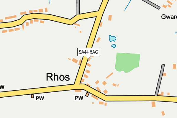 SA44 5AG map - OS OpenMap – Local (Ordnance Survey)
