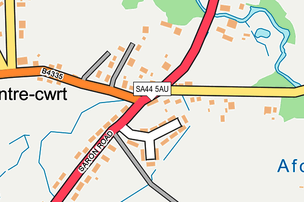 SA44 5AU map - OS OpenMap – Local (Ordnance Survey)