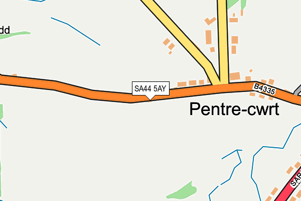 SA44 5AY map - OS OpenMap – Local (Ordnance Survey)