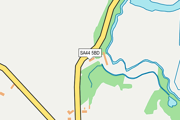 SA44 5BD map - OS OpenMap – Local (Ordnance Survey)