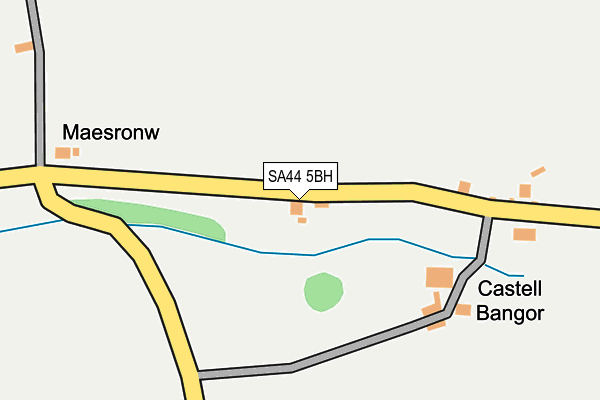 SA44 5BH map - OS OpenMap – Local (Ordnance Survey)