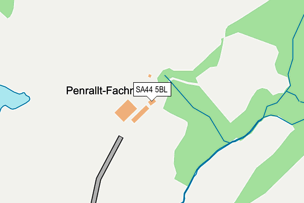 SA44 5BL map - OS OpenMap – Local (Ordnance Survey)