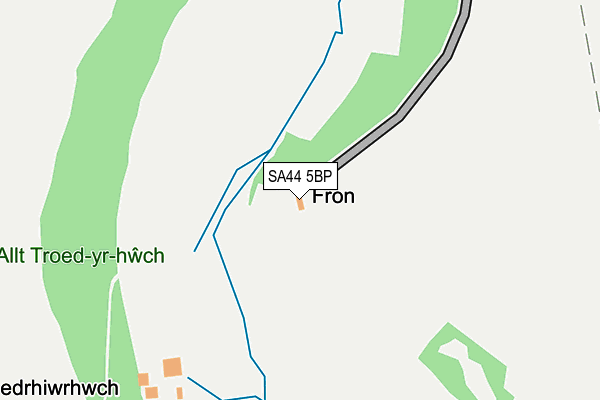 SA44 5BP map - OS OpenMap – Local (Ordnance Survey)