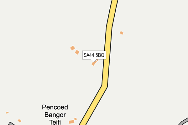SA44 5BQ map - OS OpenMap – Local (Ordnance Survey)