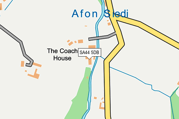 SA44 5DB map - OS OpenMap – Local (Ordnance Survey)