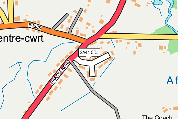 SA44 5DJ map - OS OpenMap – Local (Ordnance Survey)