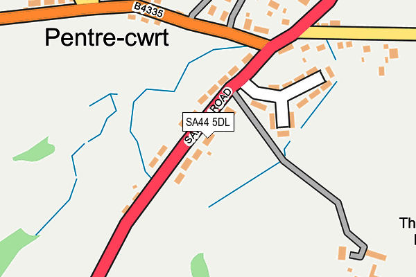 SA44 5DL map - OS OpenMap – Local (Ordnance Survey)