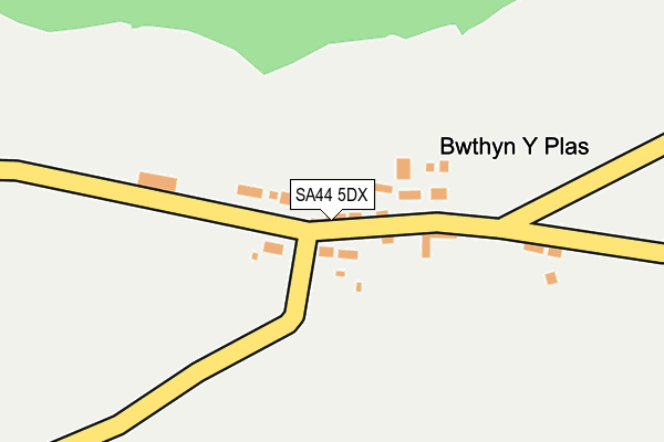 SA44 5DX map - OS OpenMap – Local (Ordnance Survey)