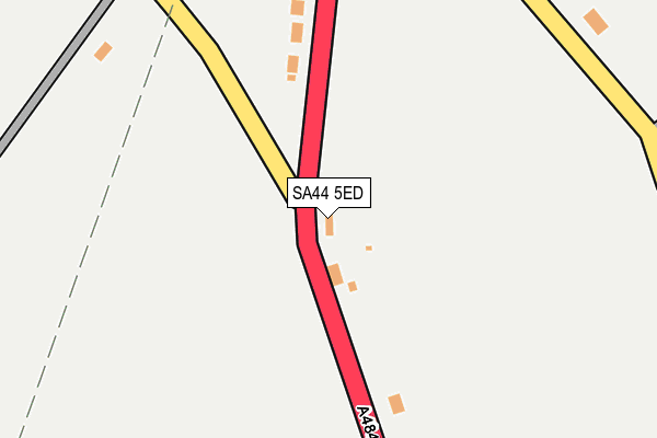 SA44 5ED map - OS OpenMap – Local (Ordnance Survey)