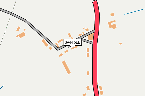 SA44 5EE map - OS OpenMap – Local (Ordnance Survey)