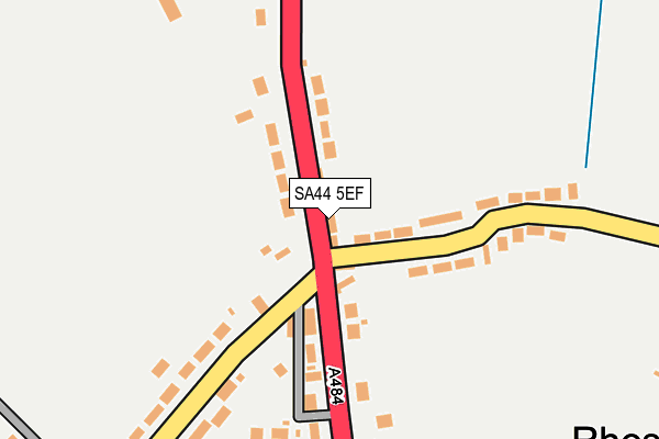 SA44 5EF map - OS OpenMap – Local (Ordnance Survey)