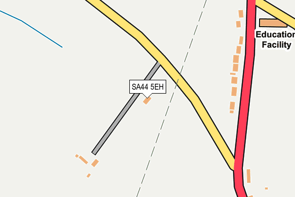 SA44 5EH map - OS OpenMap – Local (Ordnance Survey)