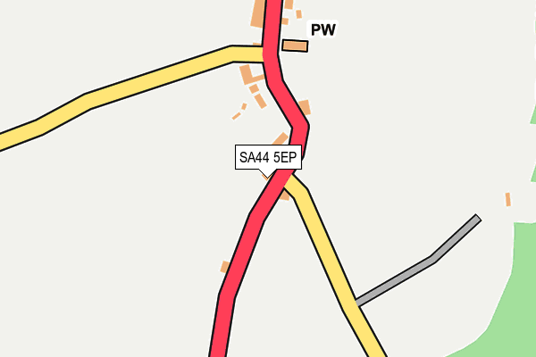 SA44 5EP map - OS OpenMap – Local (Ordnance Survey)