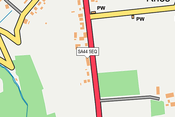 SA44 5EQ map - OS OpenMap – Local (Ordnance Survey)