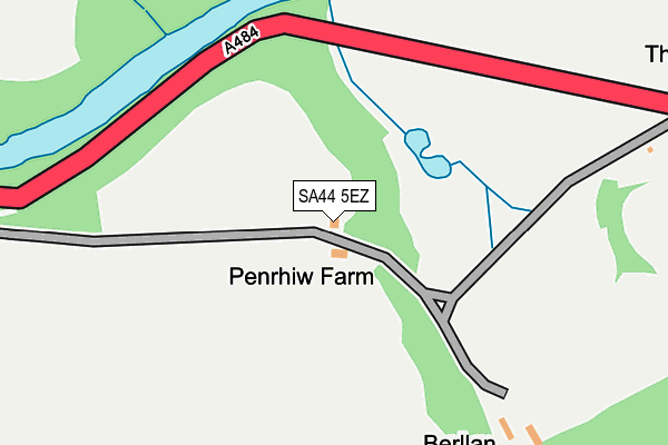 SA44 5EZ map - OS OpenMap – Local (Ordnance Survey)