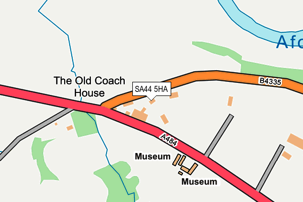 SA44 5HA map - OS OpenMap – Local (Ordnance Survey)